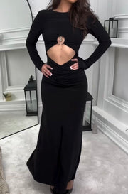 Sexy Long Sleeve High Waist Fishtail Dress