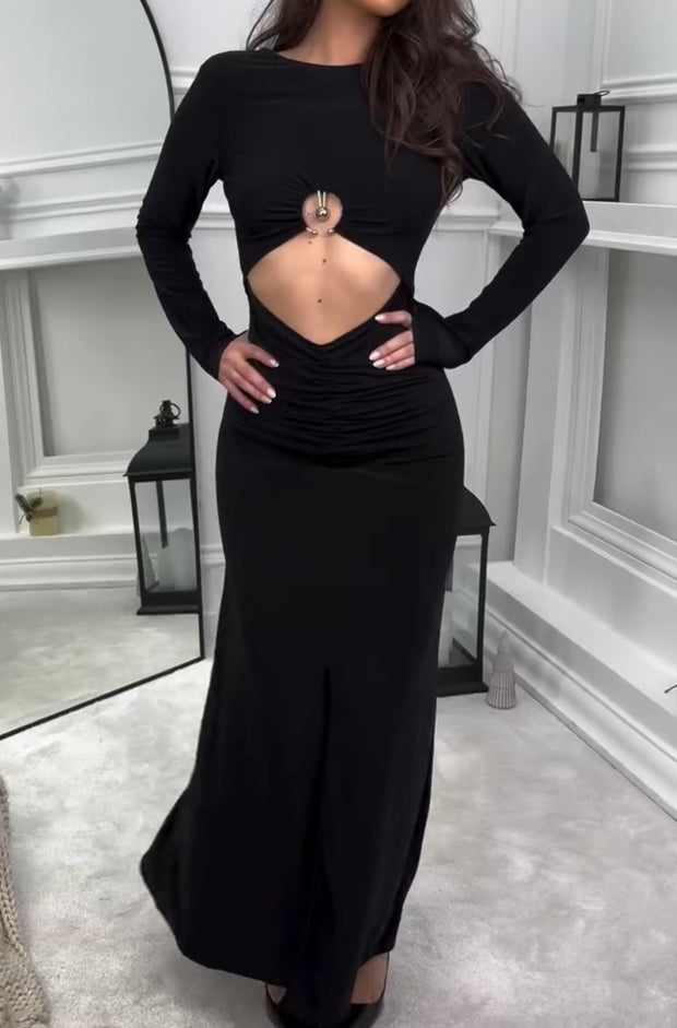 Sexy Long Sleeve High Waist Fishtail Dress