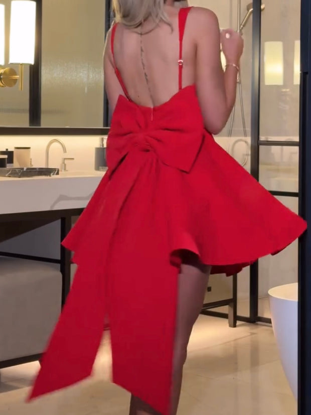 Sling Slim-Fit Bow Dress