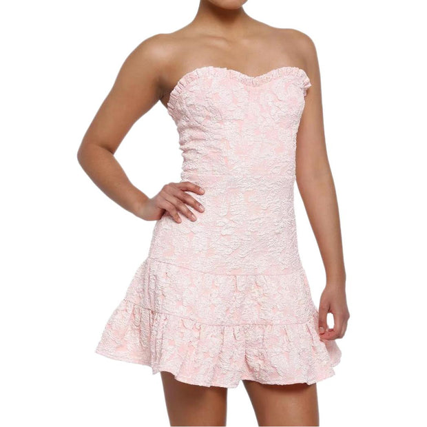 Original Sexy Tube Top Lace Ruffled Mini Skirt
