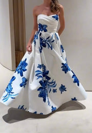 Printed Temperament Slimming Dress