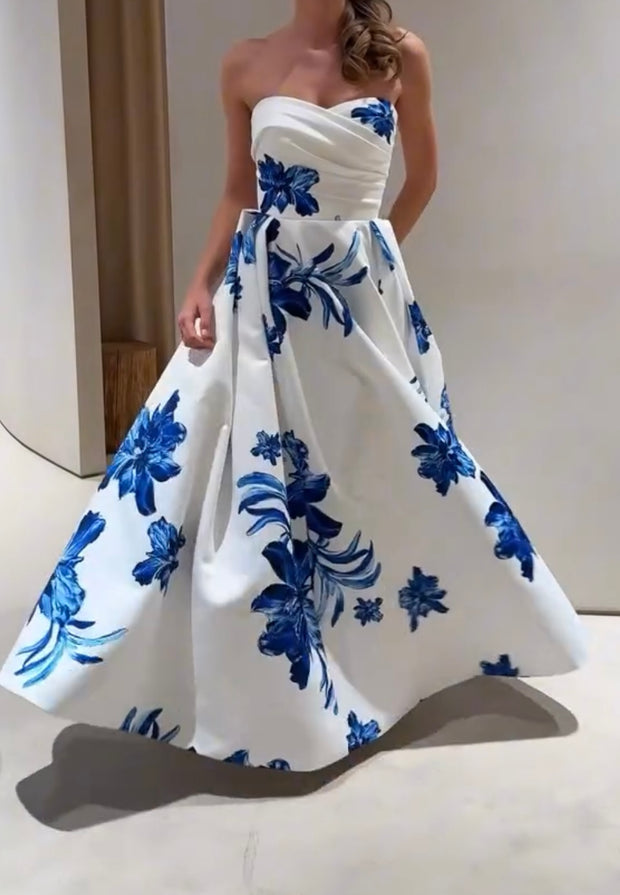 Printed Temperament Slimming Dress