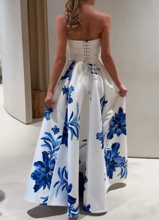Printed Temperament Slimming Dress