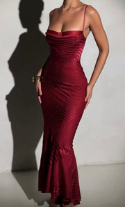 Sexy Temperament Suspenders Crocodile Girdle Dress