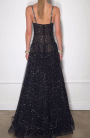 Temperament Camisole Mesh Glitter Dress