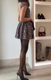 Sexy Leopard Print Backless Dress